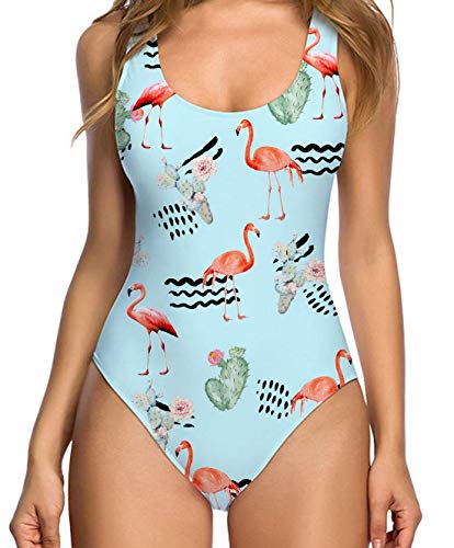 Idgreatim Bañador de una pieza para mujer, estampado Grpahic, divertido bañador Monokini Calavera 1. L