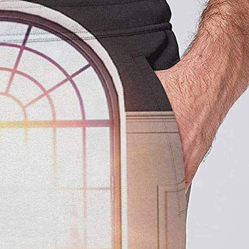 Inaayayi Panda Bañador en Bañera Pato de Goma con Sunshine Jogger Pantalones Casual Sweatpants para Hombre Negro Negro (XL