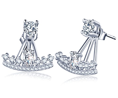 Infinite U Fashion pendientes chaquetas 925 plata de ley Circonita garra de Dragon studs gota Dangle Oreja, más 2 con formas