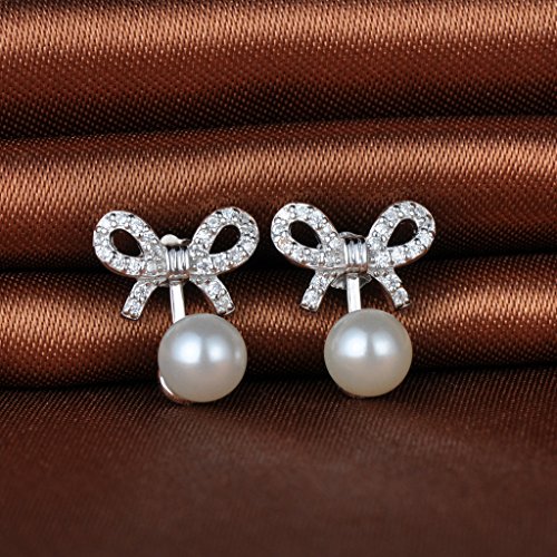 Infinite U Fashion pendientes chaquetas 925 plata de ley Circonita Perla Lazo studs gotas cuelga, más 2 con formas