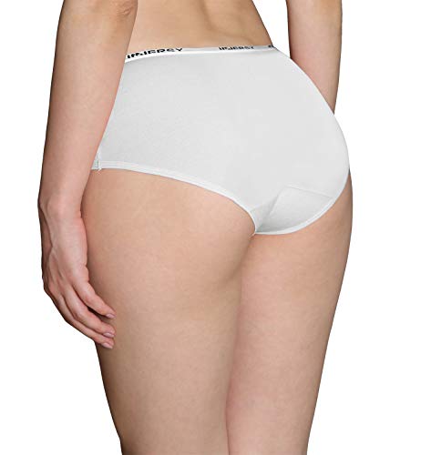 INNERSY Bragas Mujer Culotte de Algodón Braguitas Ropa Interior Cómoda y Sexy Pack de 6 (S-EU 38, 2Negro+2Blanco+2Gris)