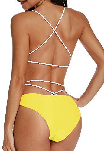 INSTINNCT Bikini Monokini Mujer Push-up Acolchado Bra Trajes de Baño Brasileño una pieza1330