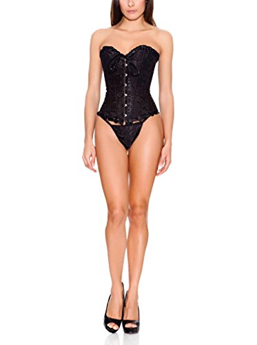 Intimax corsets lencería y moda Corset Atenea Negro Corsé, XL para Mujer