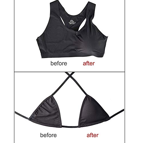 INTVN Almohadillas de Sujetador de Bikini Rellenos de Sujetador Almohadilla de Empuje, 3 Colores, Forma de Triángulo, 3 Pares