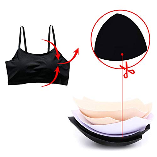 INTVN Almohadillas de Sujetador de Bikini Rellenos de Sujetador Almohadilla de Empuje, 3 Colores, Forma de Triángulo, 3 Pares