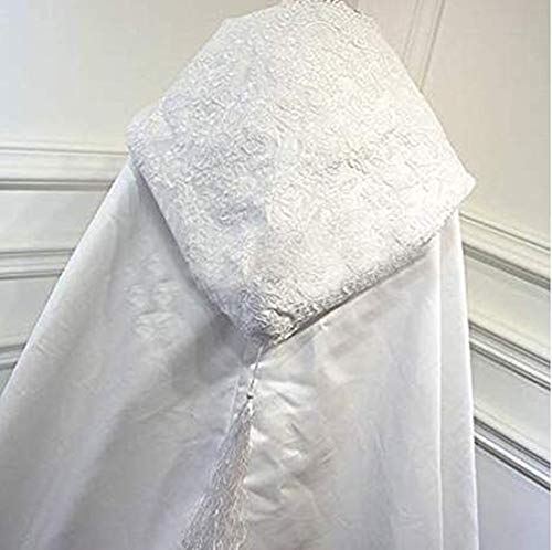 Invierno cálido señoras Paquete de Boda Capa Larga Novia con Capucha Capa Capa (Blanco)
