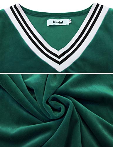 Irevial Chándal Mujer Conjunto de Terciopelo, Conjuntos Deportivos Manga Larga Sudadera y Pantalon Mujer Casual, Pijamas Mujer Invierno Dos Piezas