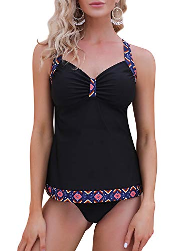 Irevial Tankinis Traje de baño Mujer Dos Piezas Conjunto de Bañador Push up Verano Swimsuit para el Mar, Playa, Piscina, Fiesta, Vacaciones