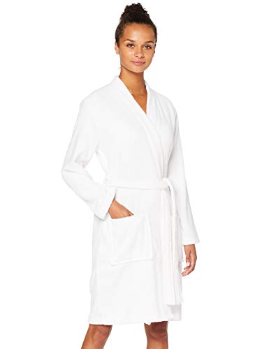Iris & Lilly, Albornoz Corto de Rizo para Mujer, Blanco (White), L