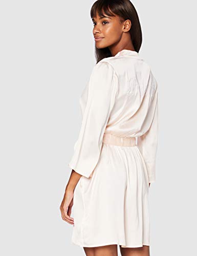 Iris & Lilly Bata Kimono de Algodón Mujer, Rosa (rosa dama de honor), L, Label: L