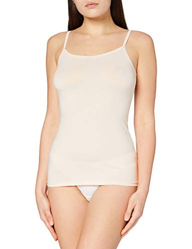 Iris & Lilly BELK024M2 Top de tirantes, Rosa/Blanco (Soft Pink/White), S, Pack de 2