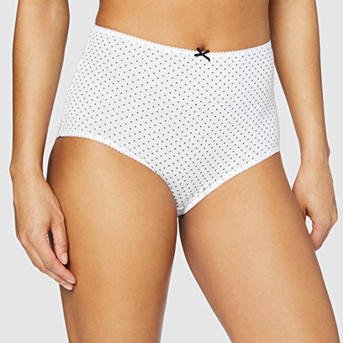 IRIS & LILLY Braguita Alta para Mujer Pack de 3, Multicolor (Black/Print), Large