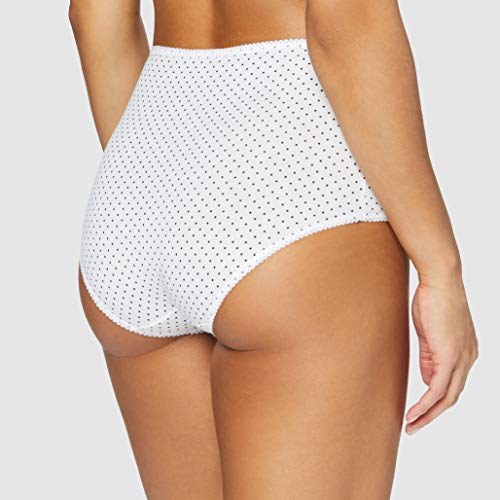 IRIS & LILLY Braguita Alta para Mujer Pack de 3, Multicolor (Black/Print), Large