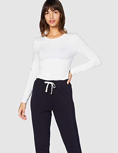 Iris & Lilly Camiseta Térmica Extra Cálida de Manga Larga Mujer, Blanco (Blanco), M, Label: M