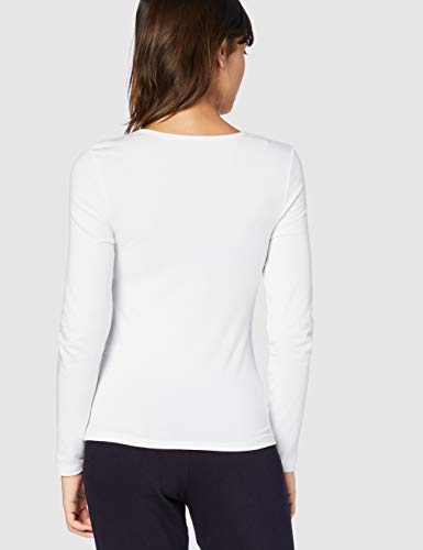 Iris & Lilly Camiseta Térmica Extra Cálida de Manga Larga Mujer, Blanco (Blanco), M, Label: M