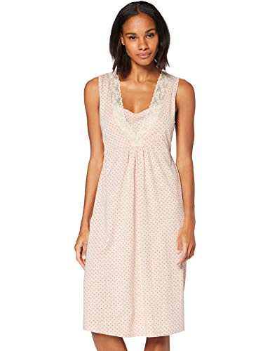 Iris & Lilly Camisón sin Mangas de Algodón Mujer, Rosa (Pink), S, Label: S