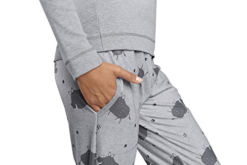 Italian Fashion IF Pijama Camiseta y Pantalones Mujer IF180002 (Melange, M)