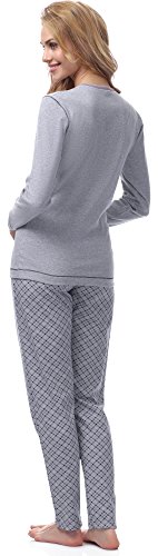 Italian Fashion IF Pijama Camiseta y Pantalones Mujer SW22T M007 (Melange-2, S)