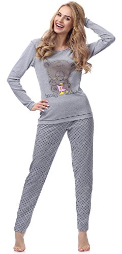 Italian Fashion IF Pijama Camiseta y Pantalones Mujer SW22T M007 (Melange-2, S)