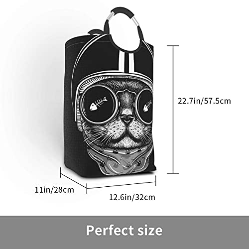 IUBBKI Good Night Sleeping Cat Pijamas Cesto de ropa Cesto de ropa Bolsa plegable compacta y plegable Decoración para el dormitorio del hogar Sala de guardería cuadrada Organizador de juguetes Almacen