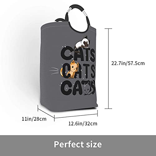 IUBBKI Good Night Sleeping Cat Pijamas Cesto de ropa Cesto de ropa Bolsa plegable compacta y plegable Decoración para el dormitorio del hogar Sala de guardería cuadrada Organizador de juguetes Almacen