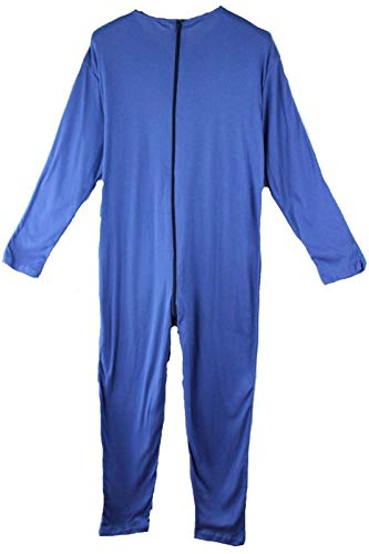 IUPITER Pijama entero sanitario para personas con cremallera, 100% algodón, manga larga turquesa M