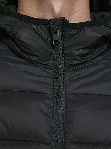 Jack & Jones JJEMAGIC Puffer Hood STS Chaqueta, Negro, L para Hombre