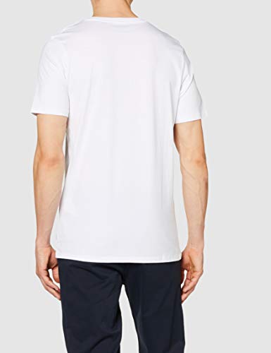 Jack & Jones Jjeplain tee SS V-Neck Noos Camiseta, Blanco (White Detail: Slim Fit), Medium para Hombre