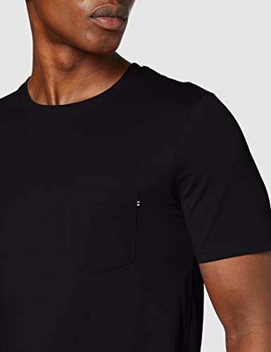 Jack & Jones Jjepocket tee SS O-Neck Noos Camiseta, Negro (Black Detail: Slim Fit), Medium para Hombre