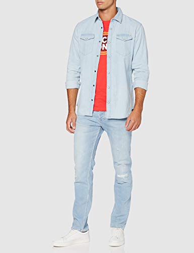 Jack & Jones Jjesheridan Shirt L/s Noos Camisa, Mezclilla Azul Claro, XL para Hombre