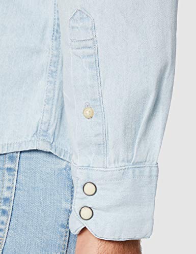 Jack & Jones Jjesheridan Shirt L/s Noos Camisa, Mezclilla Azul Claro, XL para Hombre