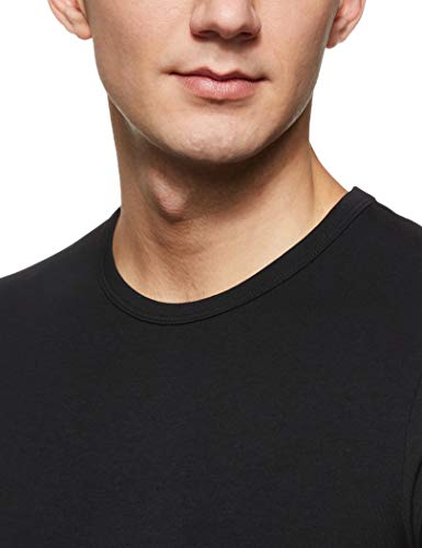 Jack & Jones Jones - Camiseta de manga corta con cuello redondo para hombre, Black C N 010, Medium