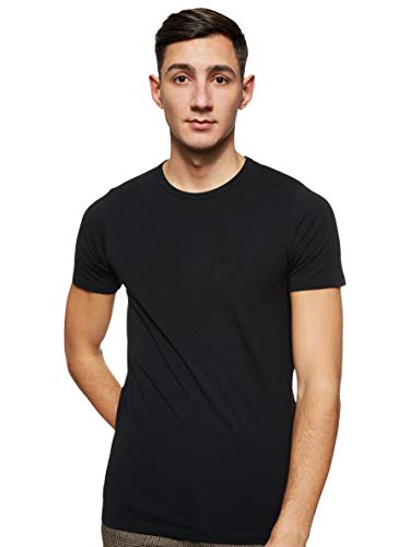 Jack & Jones Jones - Camiseta de manga corta con cuello redondo para hombre, Black C N 010, Medium