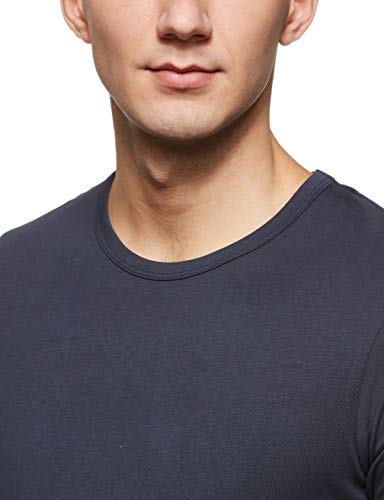 Jack & Jones Jones - Camiseta de manga corta con cuello redondo para hombre, color azul marino, talla L