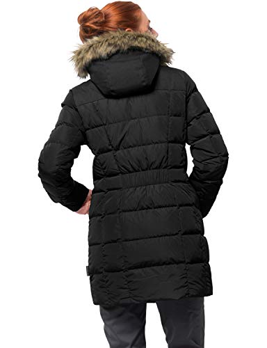Jack Wolfskin Baffin Island - Abrigo de plumas para mujer, Mujer, 1203332, negro, extra-large