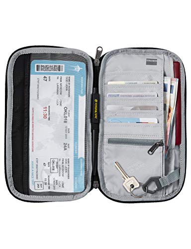 Jack Wolfskin Boarding Pouch RFID, Estuche para Documentos de Viaje Unisex Adulto, Phantom, Talla única
