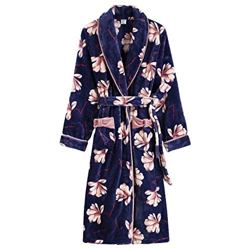 JBDGNZ Albornoz de Mujer,Talla Grande 8XL Busto 140cm Camisón Suave Ropa de Dormir Camisón de Franela de Invierno Vestido de Noche cálido de Lana Ropa de hogar Ropa de hogar, Rosa, 6XL (60,100kg)