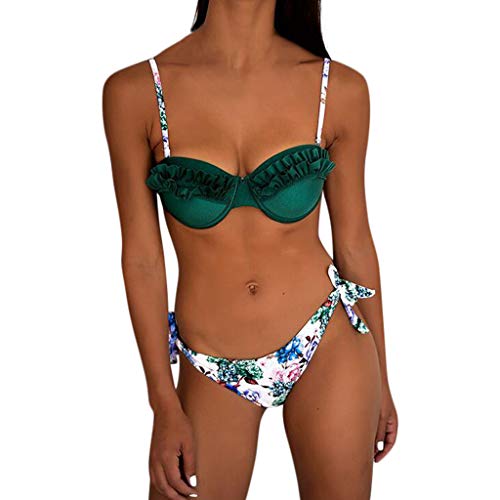 JERFER Trajes de Baño Estilo Caliente Sexy Impreso Talla Extra Delgado Bikini Bodycon Bañadores de Playa Bathing Suits