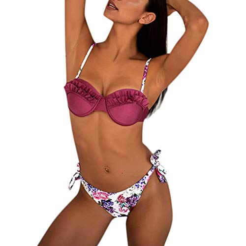 JERFER Trajes de Baño Estilo Caliente Sexy Impreso Talla Extra Delgado Bikini Bodycon Bañadores de Playa Bathing Suits