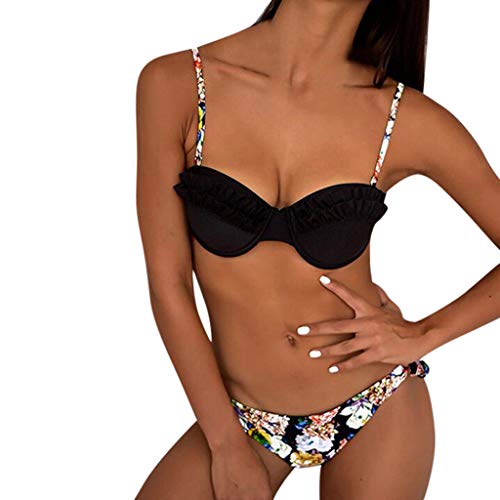 JERFER Trajes de Baño Estilo Caliente Sexy Impreso Talla Extra Delgado Bikini Bodycon Bañadores de Playa Bathing Suits
