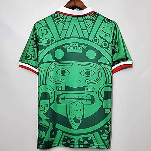Jersey de fútbol Retro 1998 Uniforme de fútbol de México para Hombres, casero y Camiseta de fútbol clásico y Camiseta, Sudadera Adulta Home-L