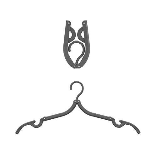 JET LAG vo1127 Percha Plegable de Viaje, PP, Negro/Gris/Rosa/Morado, 47 x 1,5 x 10 cm