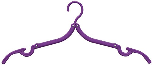 JET LAG vo1127 Percha Plegable de Viaje, PP, Negro/Gris/Rosa/Morado, 47 x 1,5 x 10 cm