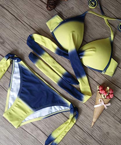 JFAN Traje De Baño Mujer Sexy Bañador de Baño Conjunto de Bikini Push up Sujetador Acolchado Traje de baño Bikini para Mujeres