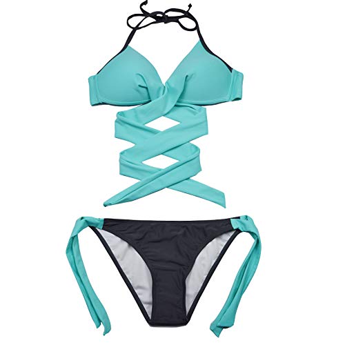 JFAN Traje De Baño Mujer Sexy Bañador de Baño Conjunto de Bikini Push up Sujetador Acolchado Traje de baño Bikini para Mujeres