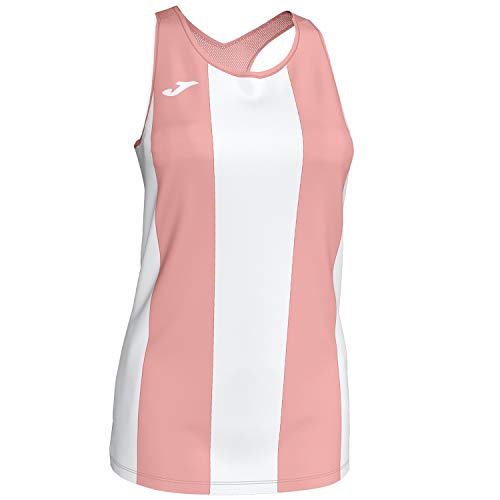 Joma Camiseta Aurora Blan-Rosa Tirantes Mesh Mujer Camiseta S/M, Mujer, Blanco-Rosa, S