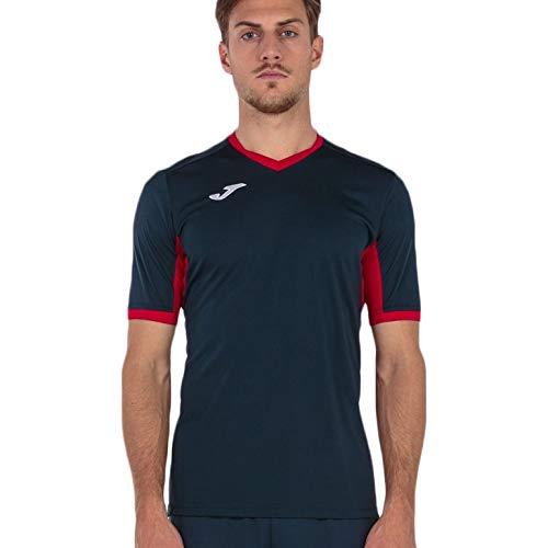 Joma Champion IV M/C Camiseta Equipamiento, Hombre, Marino/Rojo