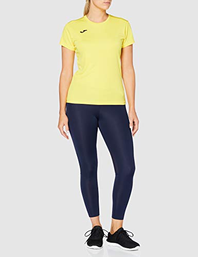 Joma Combi Woman M/C Camiseta Deportiva para Mujer de Manga Corta y Cuello Redondo, Amarillo (Yellow), S