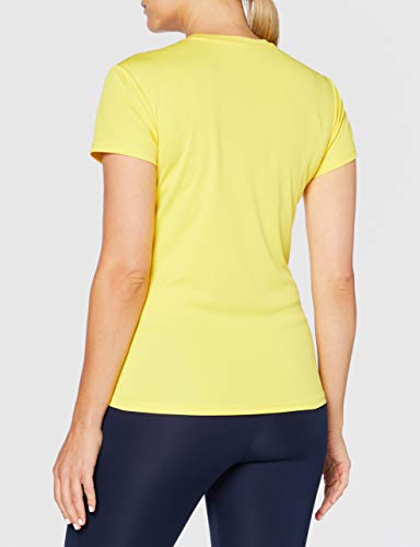 Joma Combi Woman M/C Camiseta Deportiva para Mujer de Manga Corta y Cuello Redondo, Amarillo (Yellow), S