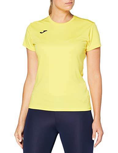 Joma Combi Woman M/C Camiseta Deportiva para Mujer de Manga Corta y Cuello Redondo, Amarillo (Yellow), S